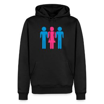 Two Man - Männer Premium Bio Hoodie - Schwarz - Vorne - Nico (187cm)