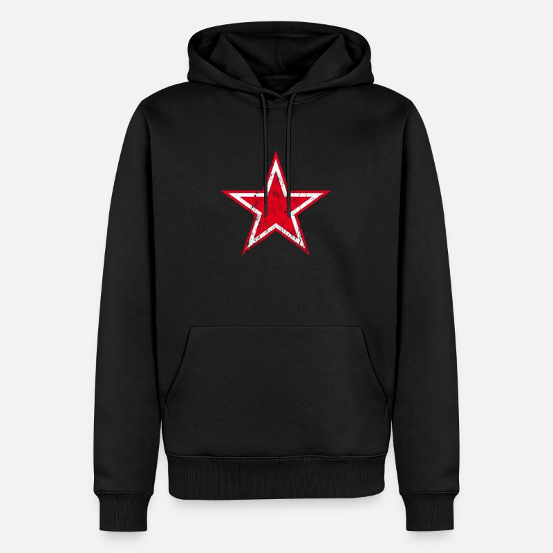 cocarde urss - Sweat à capuche Premium bio Homme - noir
