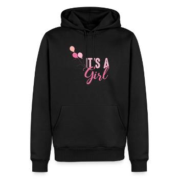 C’est une fille d’annonce de sexe de bébé fille - Sweat à capuche Premium bio Homme - noir - Devant - Nico (187cm)