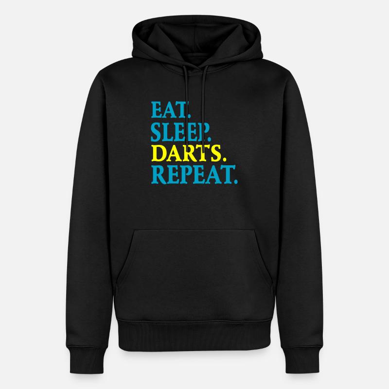 Darts Dart - Männer Premium Bio Hoodie - Schwarz