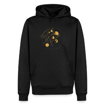 Abstract Minimalism - Men’s Premium Organic Hoodie - black - Front - Nico (187cm)