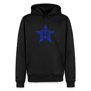 super dad star star - Männer Premium Bio Hoodie - Schwarz - Vorne - Nico (187cm)