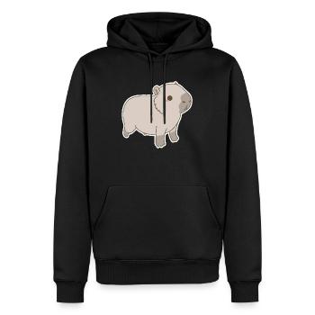 Sanglier d’eau - Sweat à capuche Premium bio Homme - noir - Devant - Nico (187cm)
