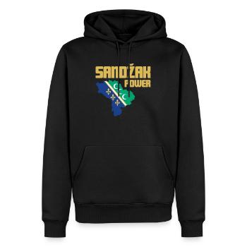 Sandzak Sandzaklija Novi Pazar Flag Gift - Men’s Premium Organic Hoodie - black - Front - Nico (187cm)