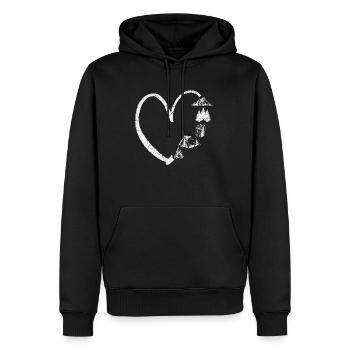 outdoor Berge Camping Wandern - Männer Premium Bio Hoodie - Schwarz - Vorne - Nico (187cm)
