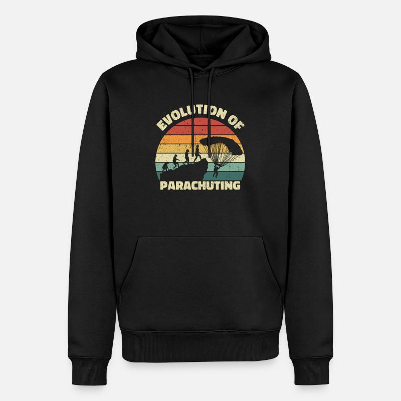 Évolution du parachutisme. Parachutisme - Sweat à capuche Premium bio Homme - noir