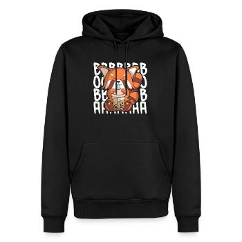 Lustiger Boba Red Panda Kawaii Bubble Tea - Männer Premium Bio Hoodie - Schwarz - Vorne - Nico (187cm)