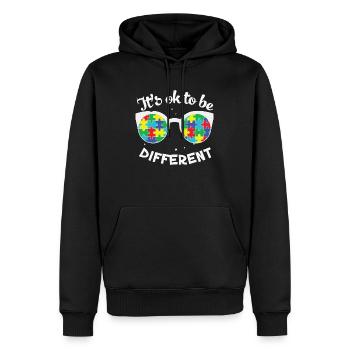 Autismus-Bewusstsein Okay, um anders zu sein Mutter Unterstützung - Männer Premium Bio Hoodie - Schwarz - Vorne - Nico (187cm)