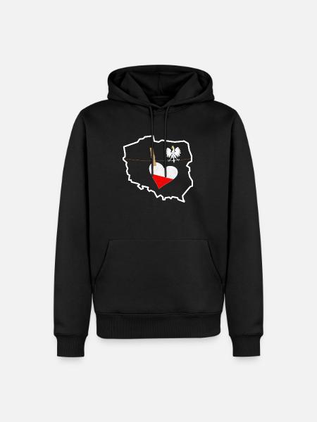 Ma maison - Pologne - Sweat à capuche Premium bio Homme - noir
