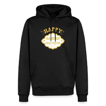Happy Ganesh Chaturthi Hidouisme - Sweat à capuche Premium bio Homme - noir - Devant - Nico (187cm)