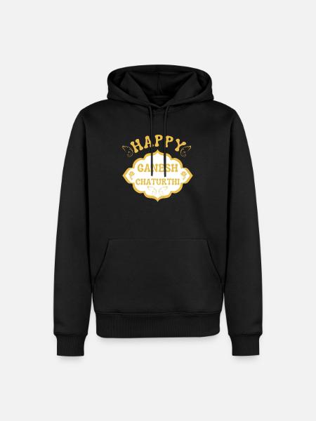 Happy Ganesh Chaturthi Hidouisme - Sweat à capuche Premium bio Homme - noir