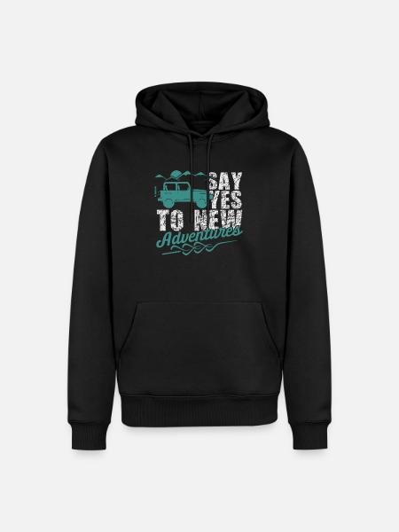 reise abenteuer - Männer Premium Bio Hoodie - Schwarz