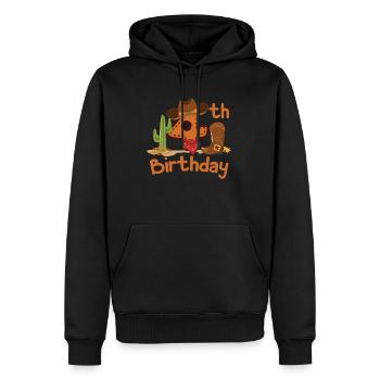 Cowboy 4th Birthday Gift Children's Birthday Party - Men’s Premium Organic Hoodie - black - Front - Nico (187cm)