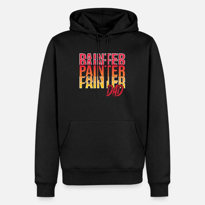 Maler - Männer Premium Bio Hoodie - Schwarz