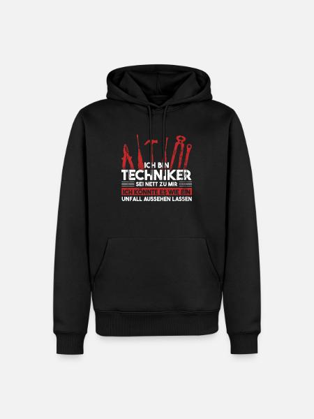 Techniker Beruf Technik Geschenk - Männer Premium Bio Hoodie - Schwarz