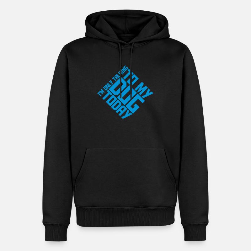 ne parler qu’au chien - Sweat à capuche Premium bio Homme - noir