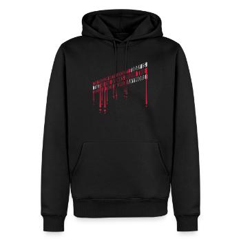 drinks from enemies skulls - Men’s Premium Organic Hoodie - black - Front - Nico (187cm)