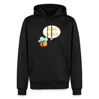 Abeille belle abeille mignonne abeille avec cadeau de dicton - Sweat à capuche Premium bio Homme - noir - Devant - Nico (187cm)
