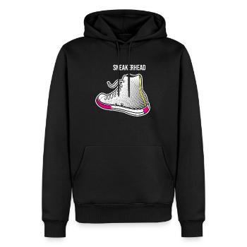 Sneakhead - Männer Premium Bio Hoodie - Schwarz - Vorne - Nico (187cm)
