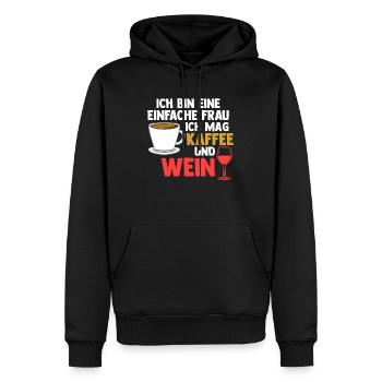 Kaffee Koffein Kaffee Trinker Geschenk - Männer Premium Bio Hoodie - Schwarz - Vorne - Nico (187cm)