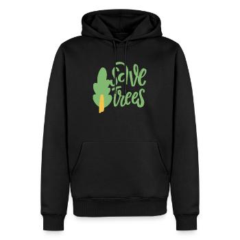 Bäume retten - Männer Premium Bio Hoodie - Schwarz - Vorne - Nico (187cm)