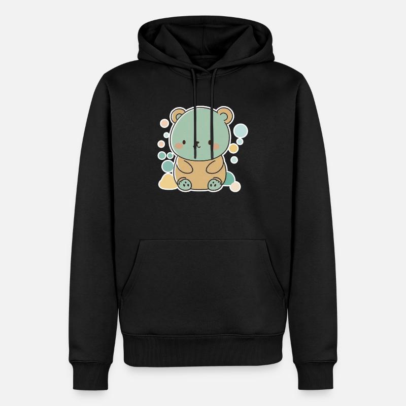 Mignon bébé ours - Sweat à capuche Premium bio Homme - noir