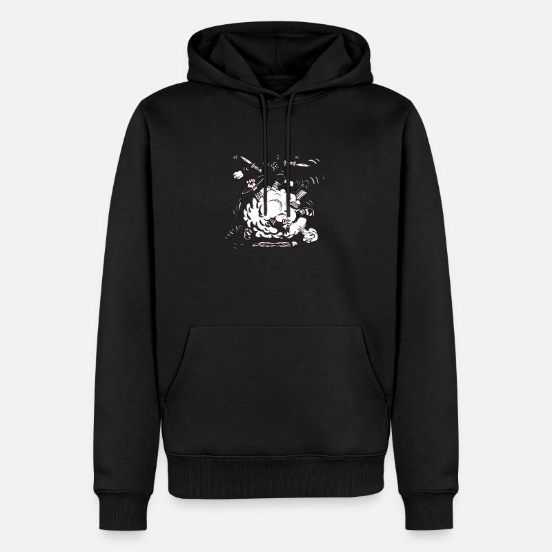 ninja training - Männer Premium Bio Hoodie - Schwarz