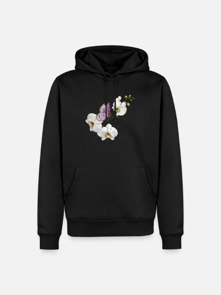 Bunter Schmetterling - Männer Premium Bio Hoodie - Schwarz