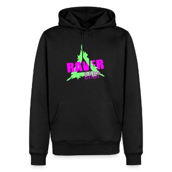 Raver baby - Men’s Premium Organic Hoodie - black - Front - Nico (187cm)
