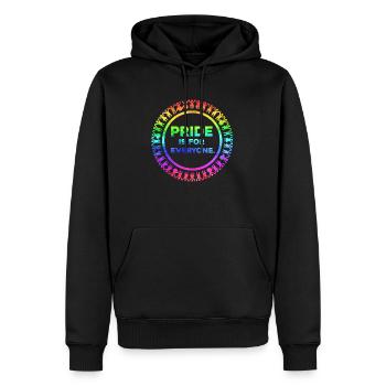 Pride is for Everyone - Men’s Premium Organic Hoodie - black - Front - Nico (187cm)