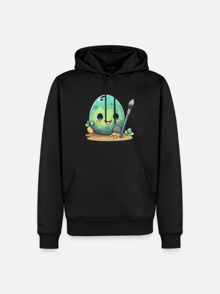 Egg with brush - Men’s Premium Organic Hoodie - black
