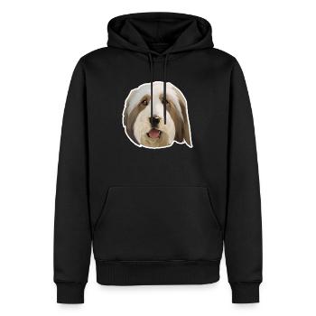 Bearded Collie - Sweat à capuche Premium bio Homme - noir - Devant - Nico (187cm)