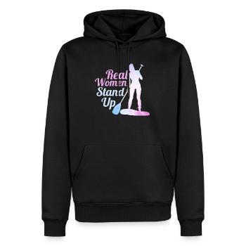Real Women Stand Up Stand Up Paddling Board - Männer Premium Bio Hoodie - Schwarz - Vorne - Nico (187cm)