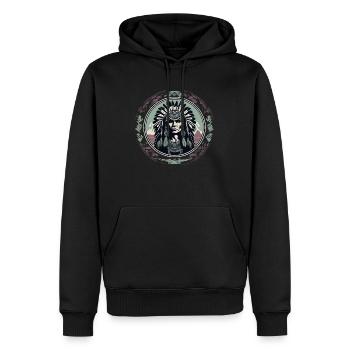 Chef - Sweat à capuche Premium bio Homme - noir - Devant - Nico (187cm)