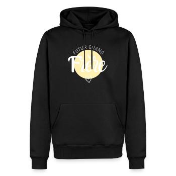Futur grand frère - Sweat à capuche Premium bio Homme - noir - Devant - Nico (187cm)