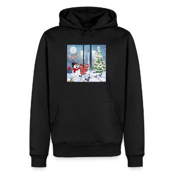 Frohe Weihnachten - Männer Premium Bio Hoodie - Schwarz - Vorne - Nico (187cm)