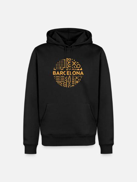 Barcelona - Sweat à capuche Premium bio Homme - noir