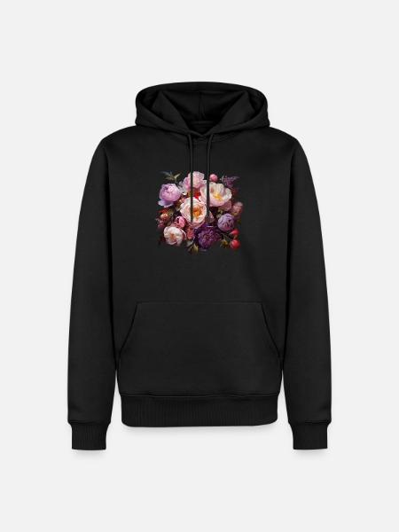 Flowers 4 - Men’s Premium Organic Hoodie - black