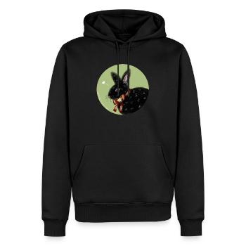 Black Rabbit - Men’s Premium Organic Hoodie - black - Front - Nico (187cm)