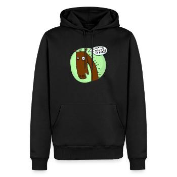 Je ne vais pas dans les bars - Sweat à capuche Premium bio Homme - noir - Devant - Nico (187cm)