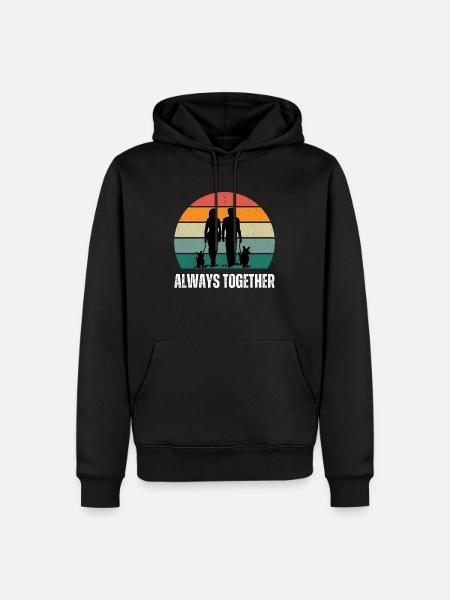 always together - Männer Premium Bio Hoodie - Schwarz