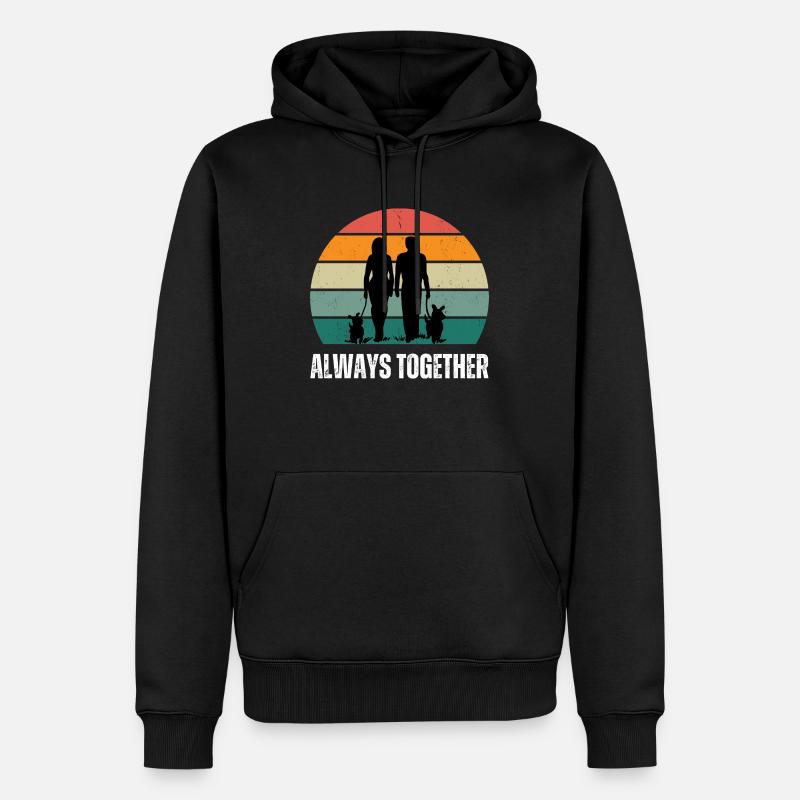always together - Männer Premium Bio Hoodie - Schwarz