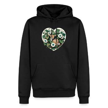 Fauve de printemps - Sweat à capuche Premium bio Homme - noir - Devant - Nico (187cm)