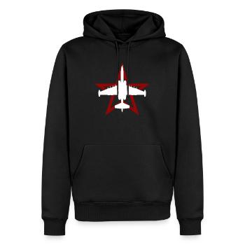 SU-25 - Männer Premium Bio Hoodie - Schwarz - Vorne - Nico (187cm)