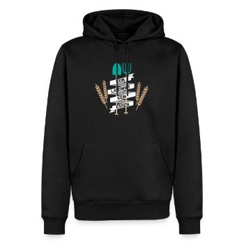 Kein Landwirt Kein Essen Bauernhof Bauer - Männer Premium Bio Hoodie - Schwarz - Vorne - Nico (187cm)