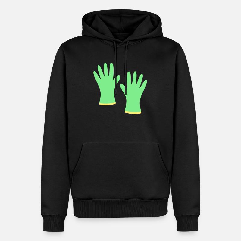 Gants de jardinage - Sweat à capuche Premium bio Homme - noir