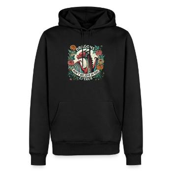 Drachen glauben auch nicht an dich - Männer Premium Bio Hoodie - Schwarz - Vorne - Nico (187cm)