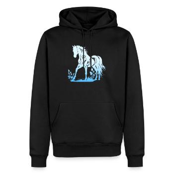 Cowboy Lustiger Cowboyhut Wild Western Rodeo Texas - Männer Premium Bio Hoodie - Schwarz - Vorne - Nico (187cm)