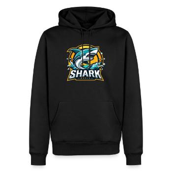 Hai-Welt - Männer Premium Bio Hoodie - Schwarz - Vorne - Nico (187cm)