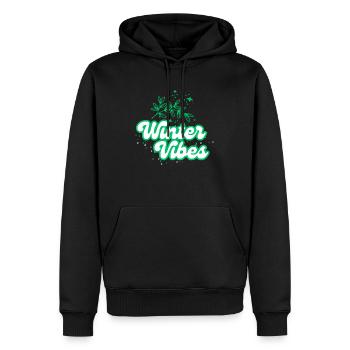 Winter vibes - Männer Premium Bio Hoodie - Schwarz - Vorne - Nico (187cm)